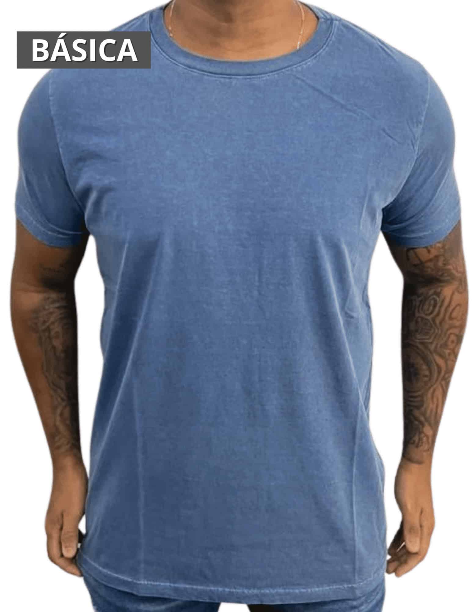 Cópia de Cópia de Cópia de Cópia de FORMA GRANDE (2) Camiseta Estonada Azul Marinho - Imagem 1