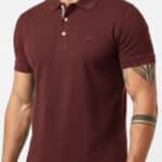 Polo Elastano Hugo Vinho #CP345