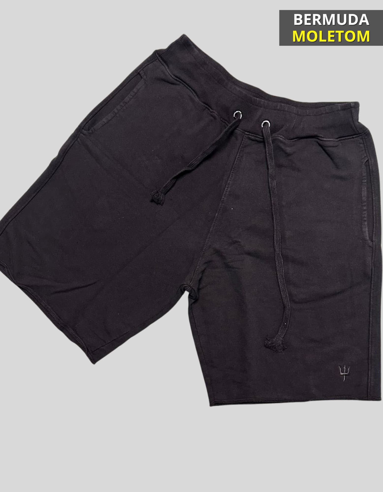 Cópia de Cópia de Cópia de Cópia de Cópia de Cópia de Cópia de Cópia de Cópia de FORMA GRANDE - 2026-01-05T134117.597 Bermuda Moletom Preto #BM116 - Imagem 1