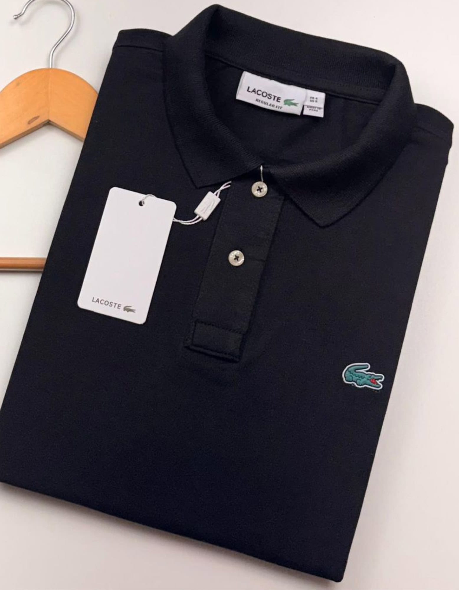 Cópia de Cópia de Cópia de Cópia de Cópia de Cópia de FORMA GRANDE (15) Polo Elastano Lac Preta #CP353 - Imagem 1