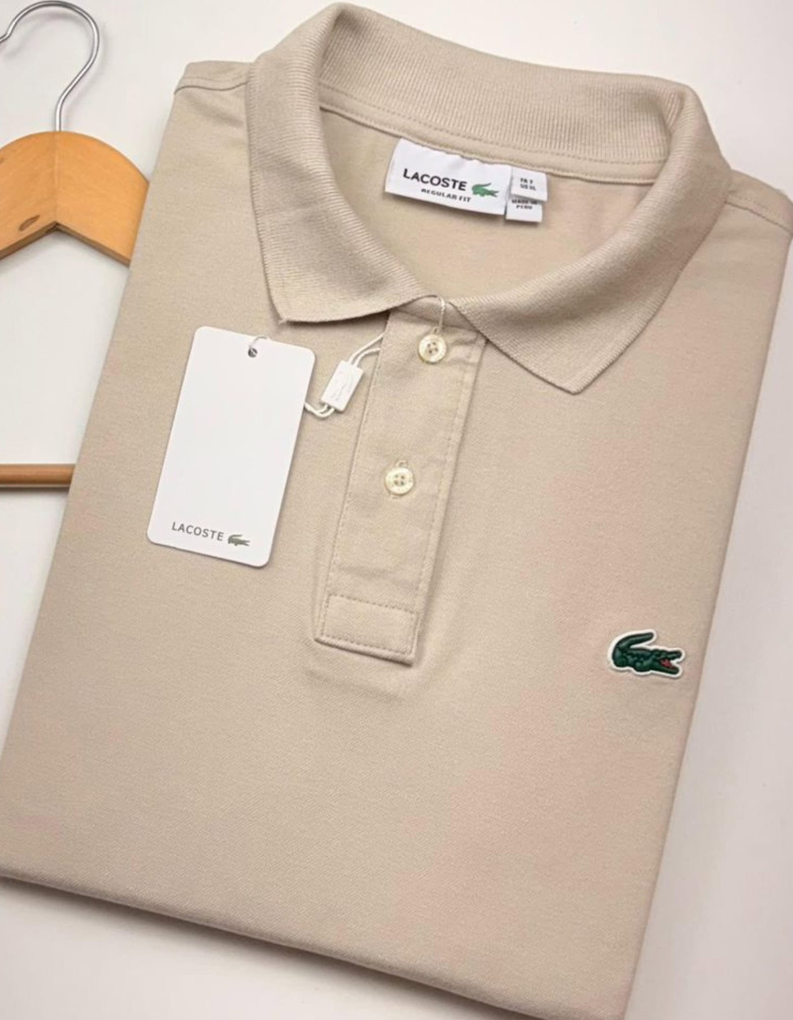 Cópia de Cópia de Cópia de Cópia de Cópia de Cópia de FORMA GRANDE (16) Polo Elastano Lac Bege #CP350 - Imagem 1