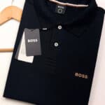 Polo Elastano Hugo Preta #CP363