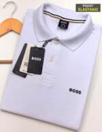 Polo Elastano Hugo Branca  #CP367