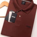 Polo Elastano Hugo Bordô #CP365