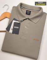 Polo Elastano Hugo Cinza #CP366