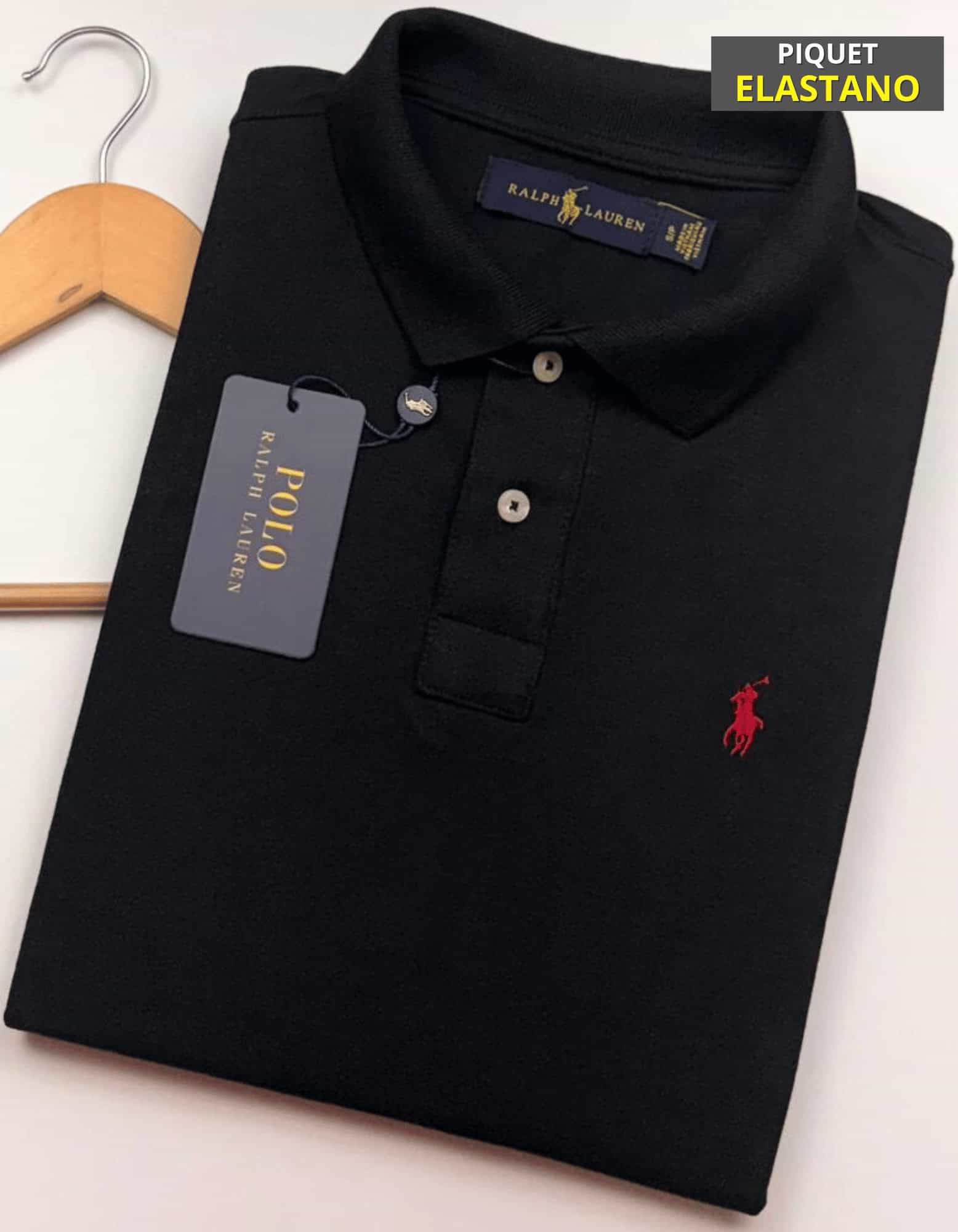 Cópia de Cópia de Cópia de Cópia de Cópia de Cópia de Cópia de Cópia de Cópia de FORMA GRANDE (42) Polo Elastano Ralph Preta #CP368 - Imagem 1