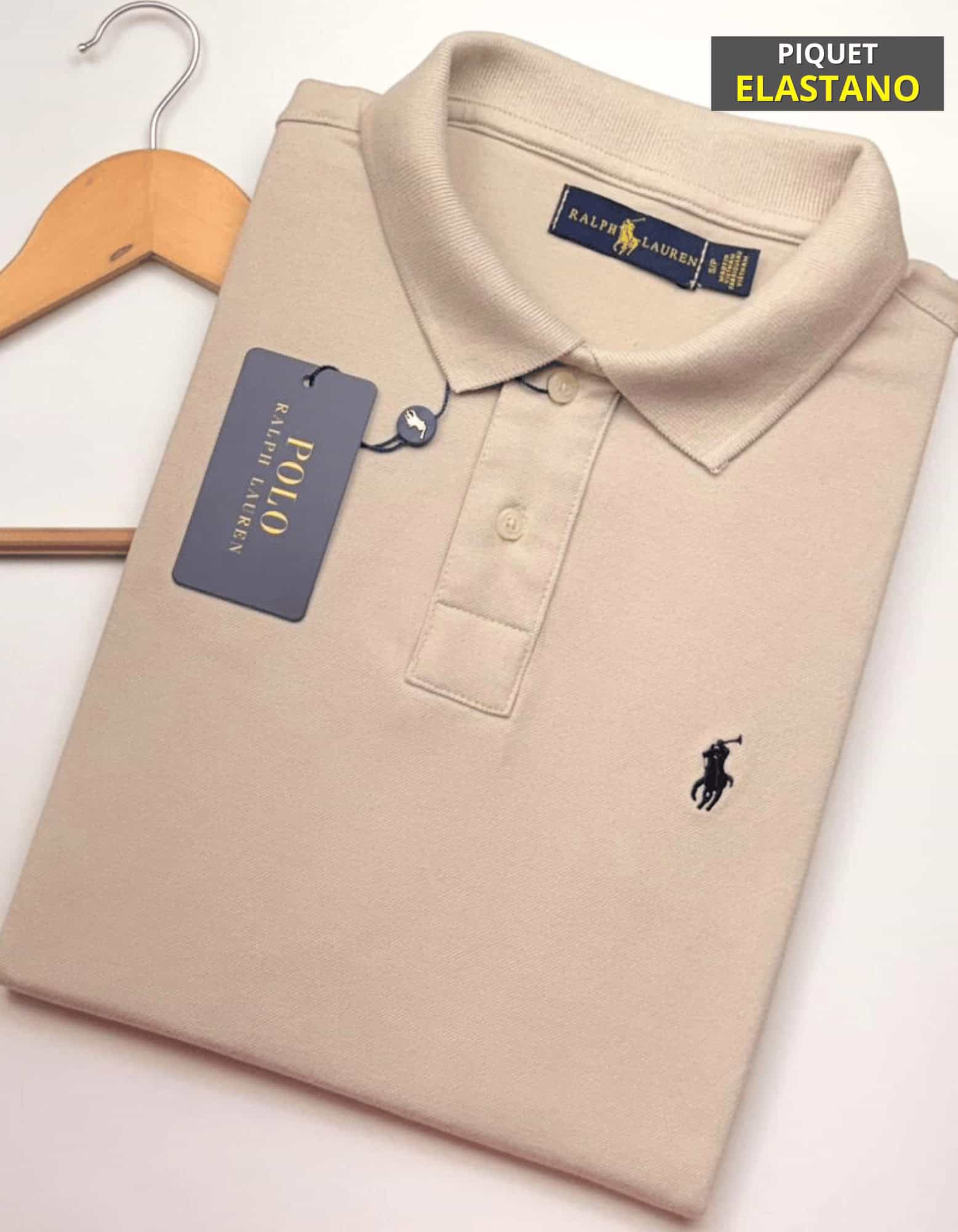 Cópia de Cópia de Cópia de Cópia de Cópia de Cópia de Cópia de Cópia de Cópia de FORMA GRANDE (44) Polo Elastano Ralph Bege #CP371 - Imagem 1