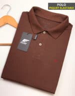 Polo Elastano ELL Marrom #CP378