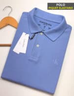 Polo Elastano C K J Azul #CP380