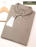 Polo Elastano C K J Marrom Claro #CP383