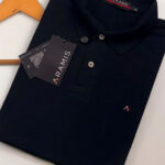 Polo Elastano Aram. Preta #CP407