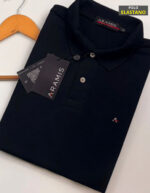 Polo Elastano Aram. Preta #CP407