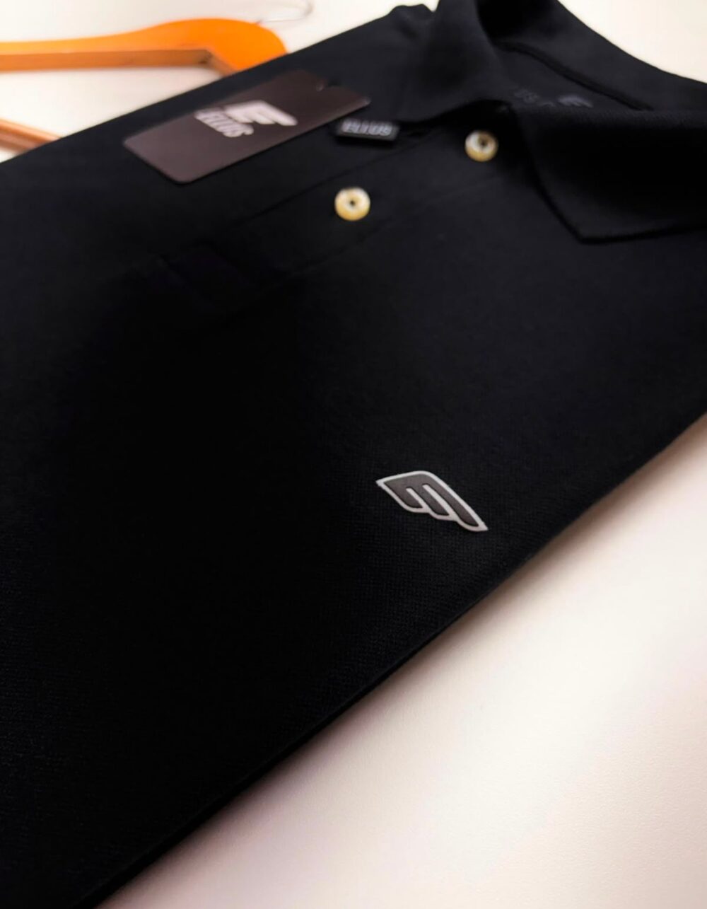 Polo Elastano E L L Preto #CP438 - Imagem 4