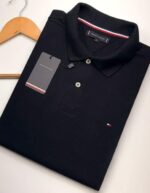 Polo Elastano T O M Preta #CP449