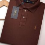 Polo Elastano R A L Marrom #CP453