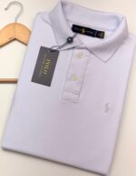Polo Elastano R A L Branco #CP451