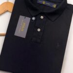 Polo Elastano R A L Preto #CP455