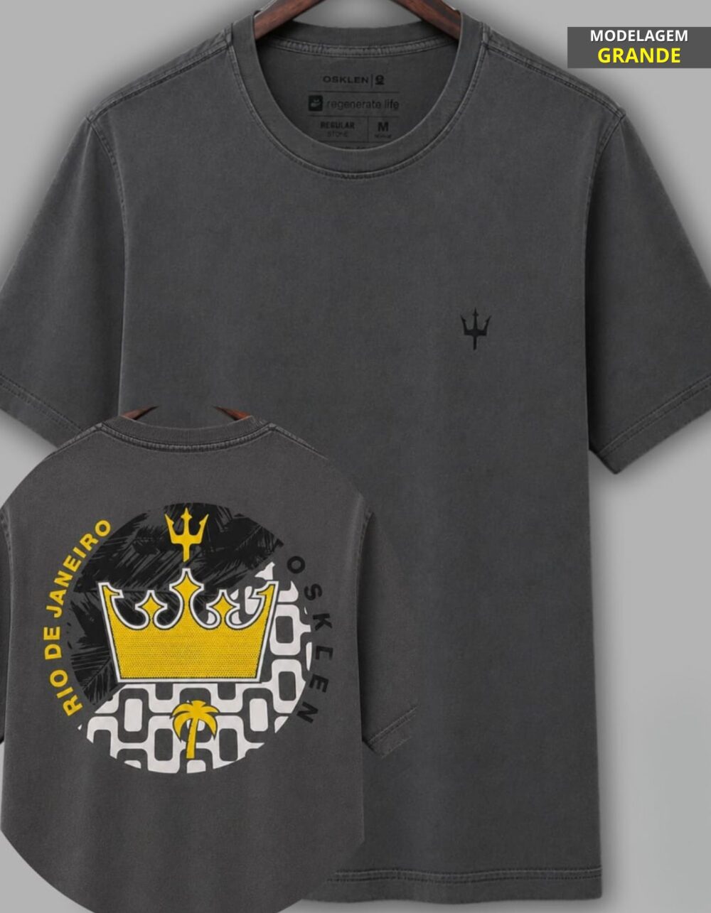 Kit 5 Camisetas Premium O S K Masculina - Imagem 6