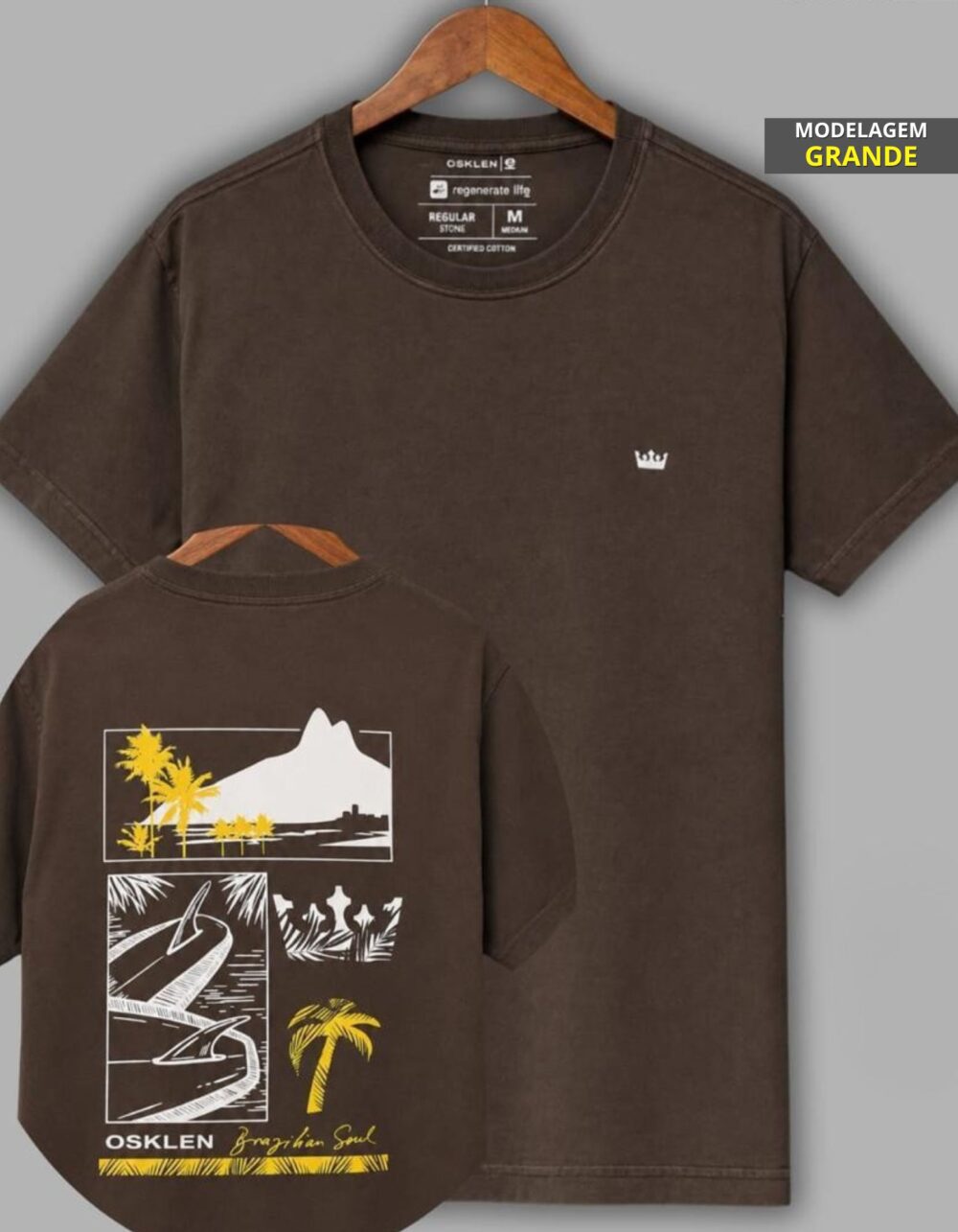 Kit 3 Camisetas Premium O S K Masculina #k102 - Imagem 4