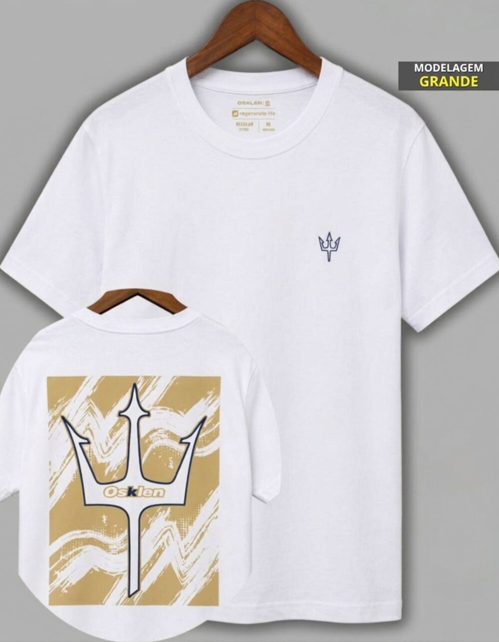 Kit 3 Camisetas Premium O S K Masculina #k102 - Imagem 3
