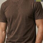 Camiseta Lisa Modelagem Grande Marrom #c999