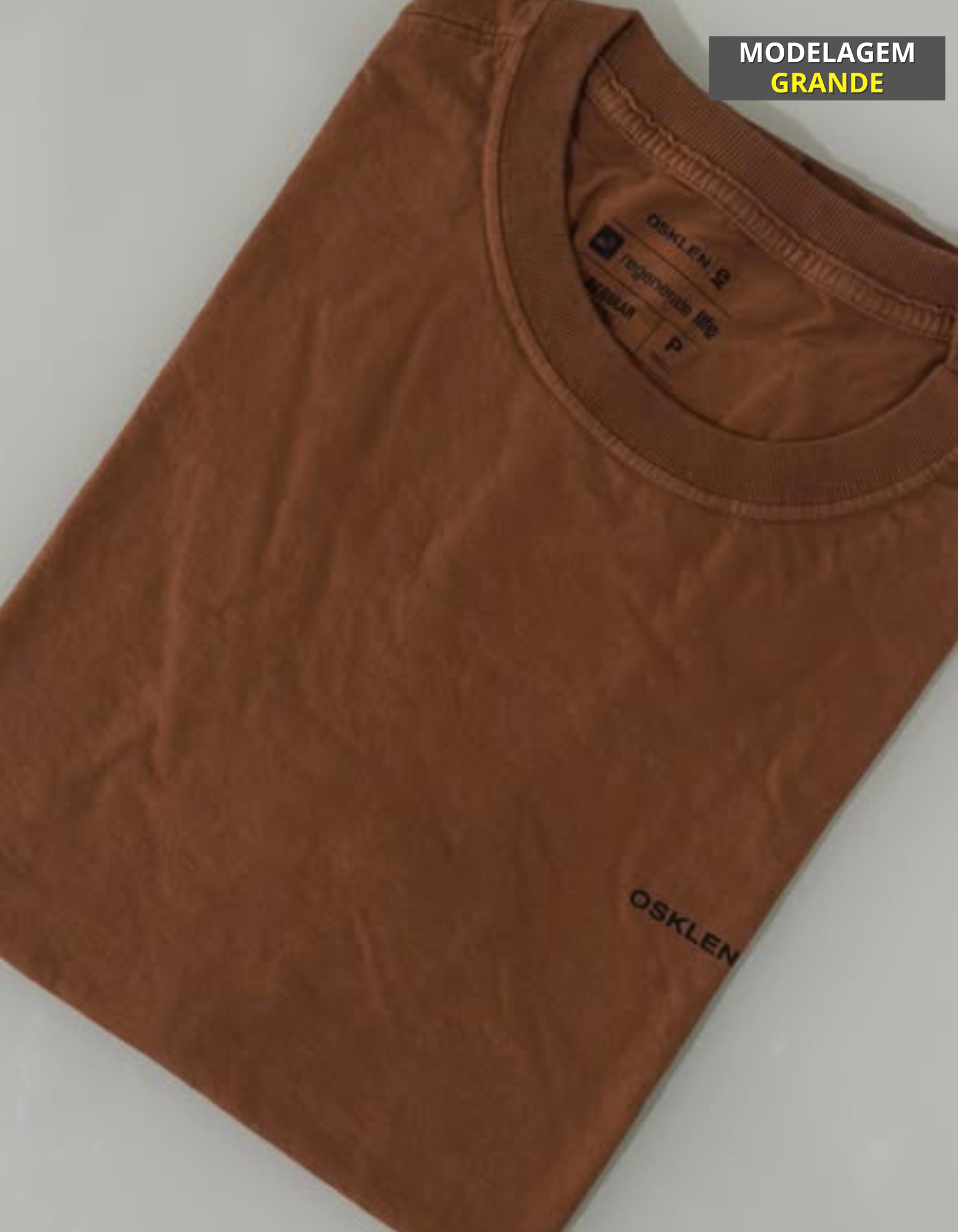 Cópia de Cópia de Cópia de Cópia de Cópia de Cópia de Cópia de Cópia de Cópia de Cópia de Cópia de FORMA GRANDE (34) Camiseta O S K Marrom #c933 - Imagem 1