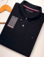 Polo Elastano T O M Classic Preto #CP467