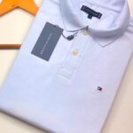 Polo Elastano T O M Classic Branco #CP462