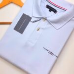 Polo Elastano T O M Branco #CP458