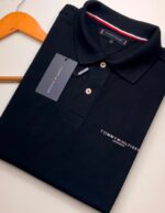 Polo Elastano T O M Preto #CP460