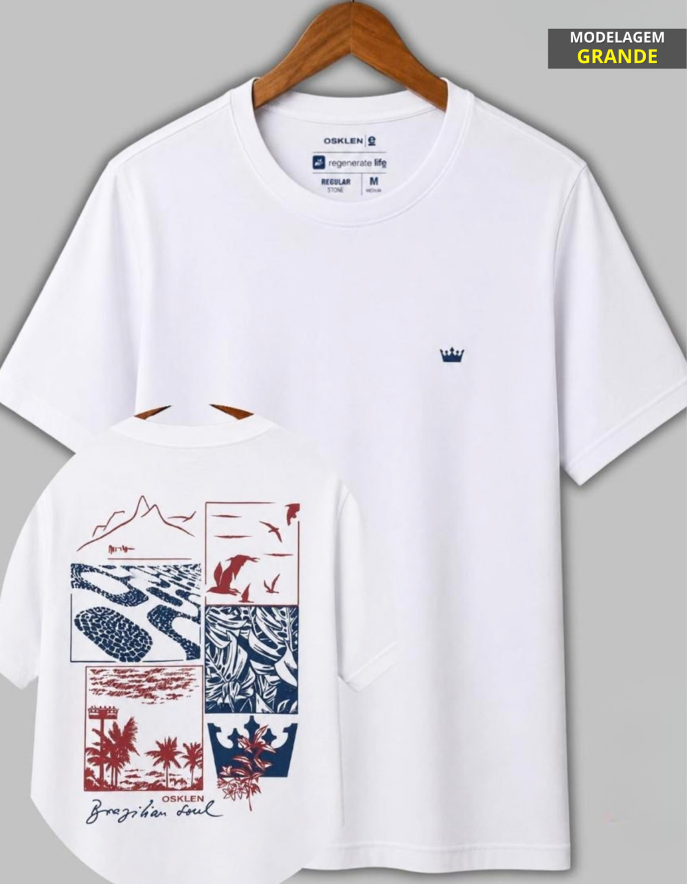 Kit 6 Camisetas O S K Masculina Mais Vendida - Imagem 6