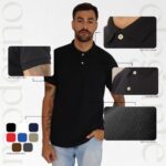 Polo Elastano Minimalista Lisa Preto #CP486 - Imagem 2